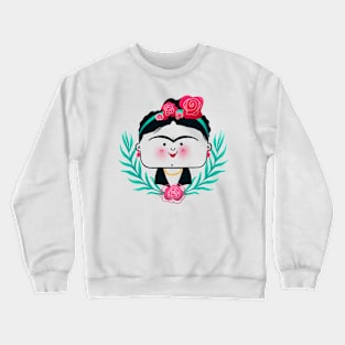 Cute and funny portrait of frida Crewneck Sweatshirt